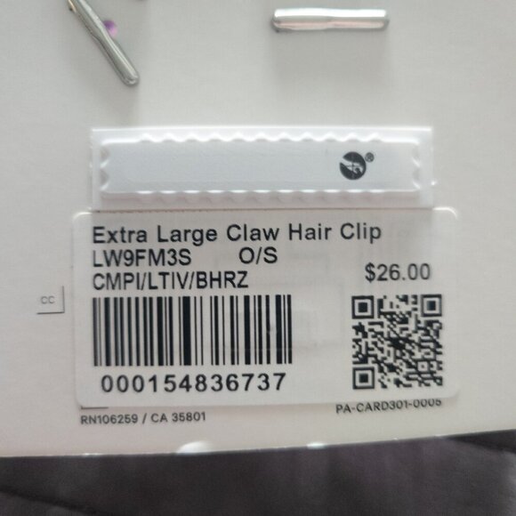 NWT Lululemon Extra Large Claw Hair Clip - Camellia Pink / Light Ivory / Blue Ho - Picture 5 of 5